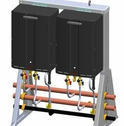 Brand new 😉 Rinnai Tankless Rack System™ Exterior Inline Free Standing Rack, 2 Unit Ng for CU199e 👍